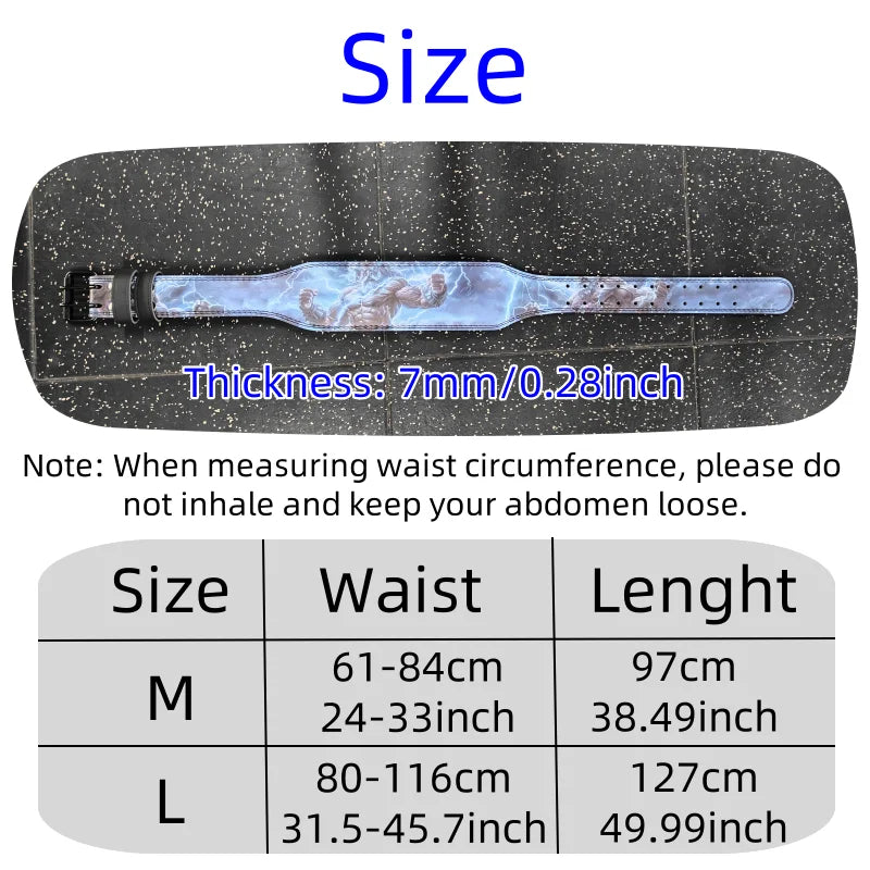 FitCore Weightlifting Belt - Heavy Duty Back support for Gym & Powerlifting